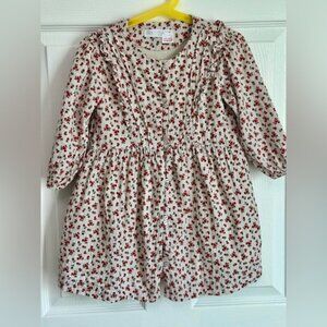 Kids Dress FloralPattern One-Piece DressSize 4-5 4T 100%Cotton